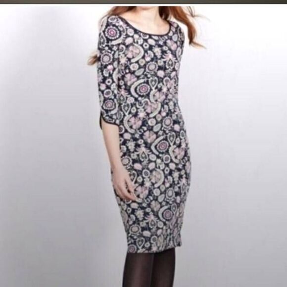 Boden Jessie Jersey Day Floral Paisley Dress 6R - Picture 1 of 5